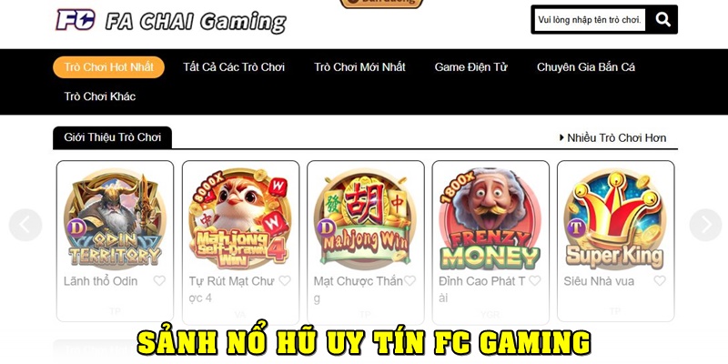 Sảnh slot game FC Gaming